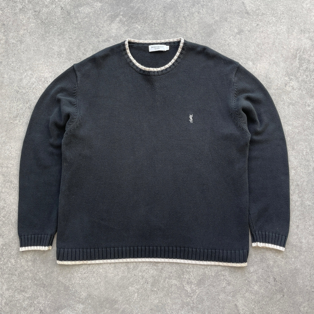 Pull Vintage YSL Noir - Taille XL
