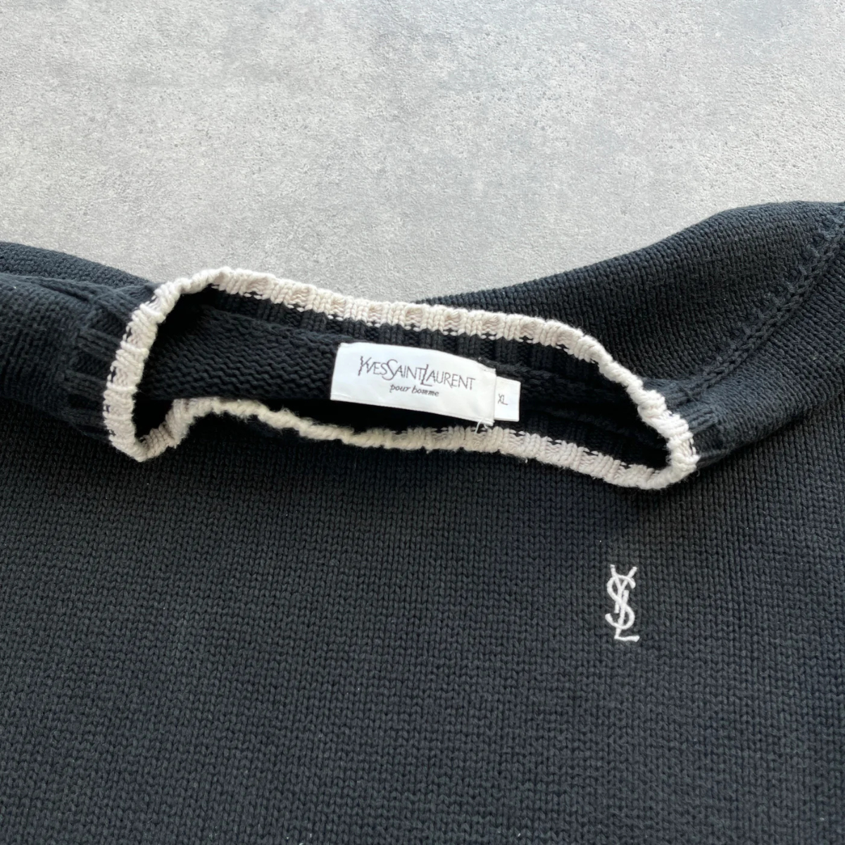 Pull Vintage YSL Noir - Taille XL